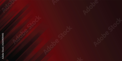 Obraz na plátně Red line with white architecture futuristic background minimal concept vector illustration subtle design