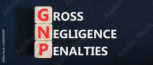 Konstfotografi GNP gross negligence penalties symbol