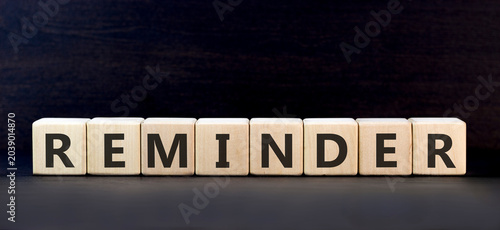 Photos Reminder word symbol