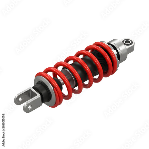 Red Coilover Shock Absorber for Motorcycles or ATVs