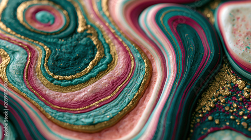 Colorful Marbled Liquid Abstract Pattern