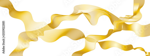 Tableau sur toile Three pink transparent ribbon wave on a transparent background