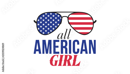 Photos Stylish aviator sunglasses with patriotic stars and stripes american flag design