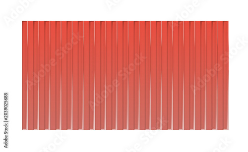 Canvastavla Red corrugated metal roofing with industrial texture pattern creates authentic c
