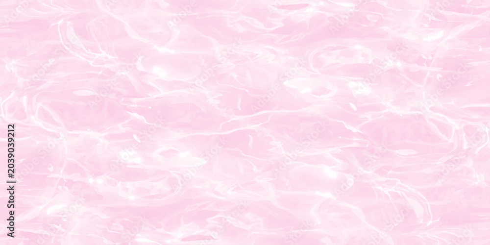 Fototapeta premium Pink water surface background with gentle ripples and soft sunlight reflections creating a dreamy pastel texture