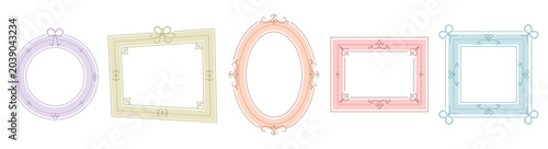 Foto Frame beauty picture and gothic oval painting with vintage photo mirror