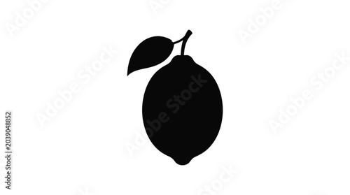 Photos lemon silhouette on white background fruit citrus