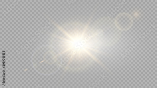 Fotografía Vector transparent sunlight special lens flare light effect