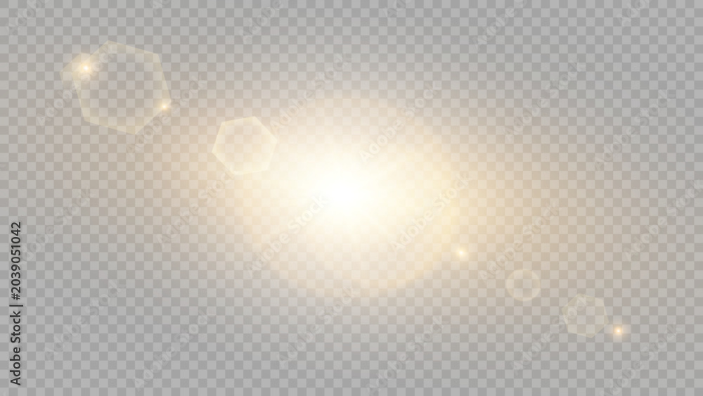 Fototapeta premium Vector transparent sunlight special lens flare light effect. Stock royalty free vector illustration. 