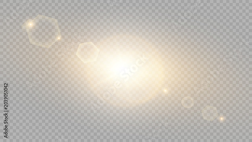 Vector transparent sunlight special lens flare light effect. Stock royalty free vector illustration. 
