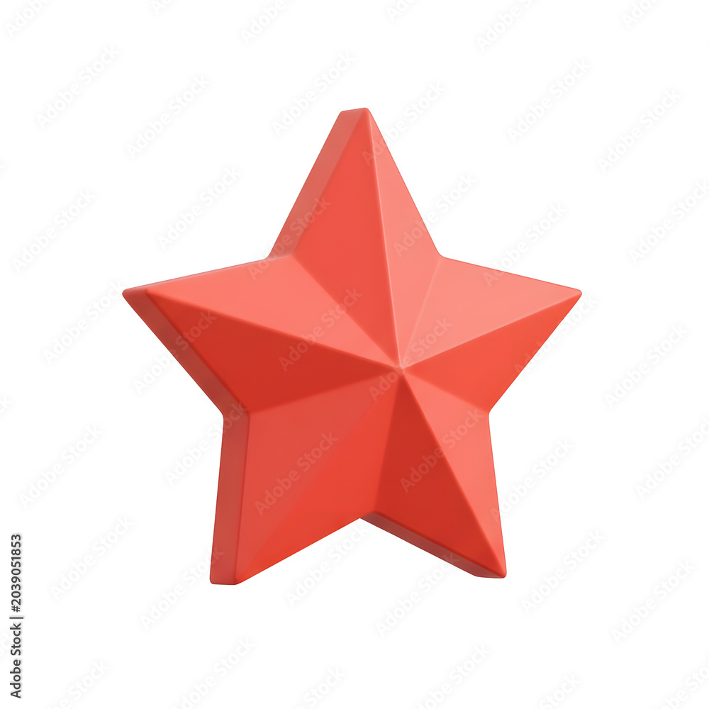 Obraz premium 3D Red Star Icon