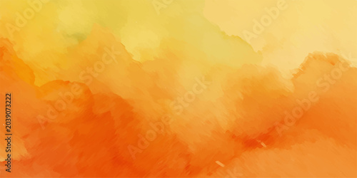 Foto An abstract orange and yellow watercolor background featuring a vintage grunge p