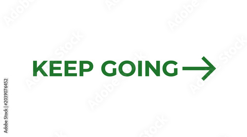Schilderij op canvas Keep Going Arrow Sign
