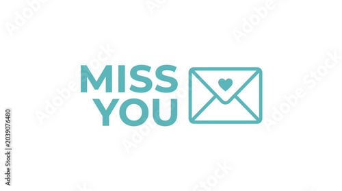 Foto Miss You Letter Icon