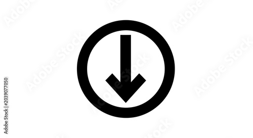 Tableau sur toile Down Arrow Symbol
