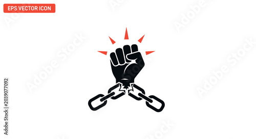 Photos Breaking Chains Fist Icon