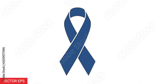 Bild auf Leinwand Blue Ribbon Awareness Symbol