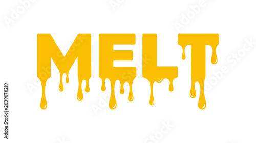 Foto Melting Yellow Letters