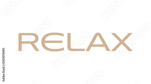 Fotografía Relax word in elegant font