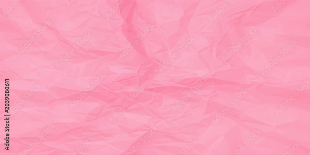 Fototapeta premium Pink Crumpled Paper Texture: Wrinkled Background with Soft Blush Pink Surface Effect