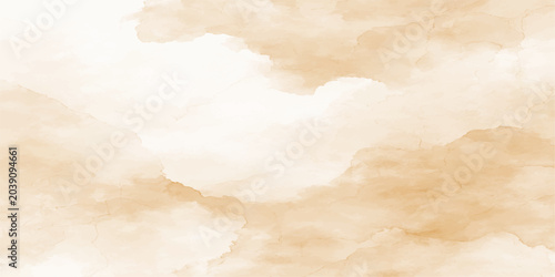 Soft, abstract watercolor clouds in soothing beige and cream tones create a serene and ethereal background, evoking a sense of calm and imagination.