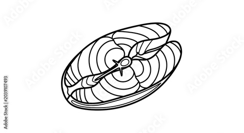 Canvas-taulu Detailed drawing of a clamshell.