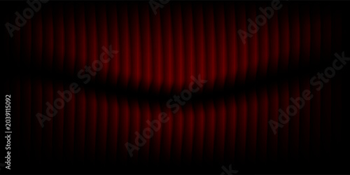 Red studio background. Abstract limbo podium studio room. Dark red gradient wall floor and spotlight scene.