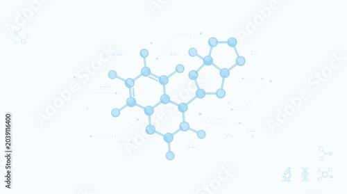 Molecular structure of chemical compound.