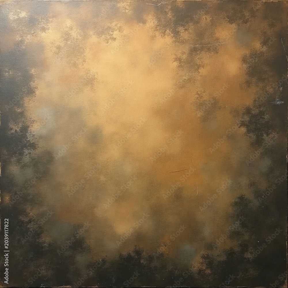 Naklejka premium Abstract texture with earthy brown and grey tones. Blurry dark edges frame a bright center, creating depth and soft patterns. Modern digital art surface for backgrounds or design elements.