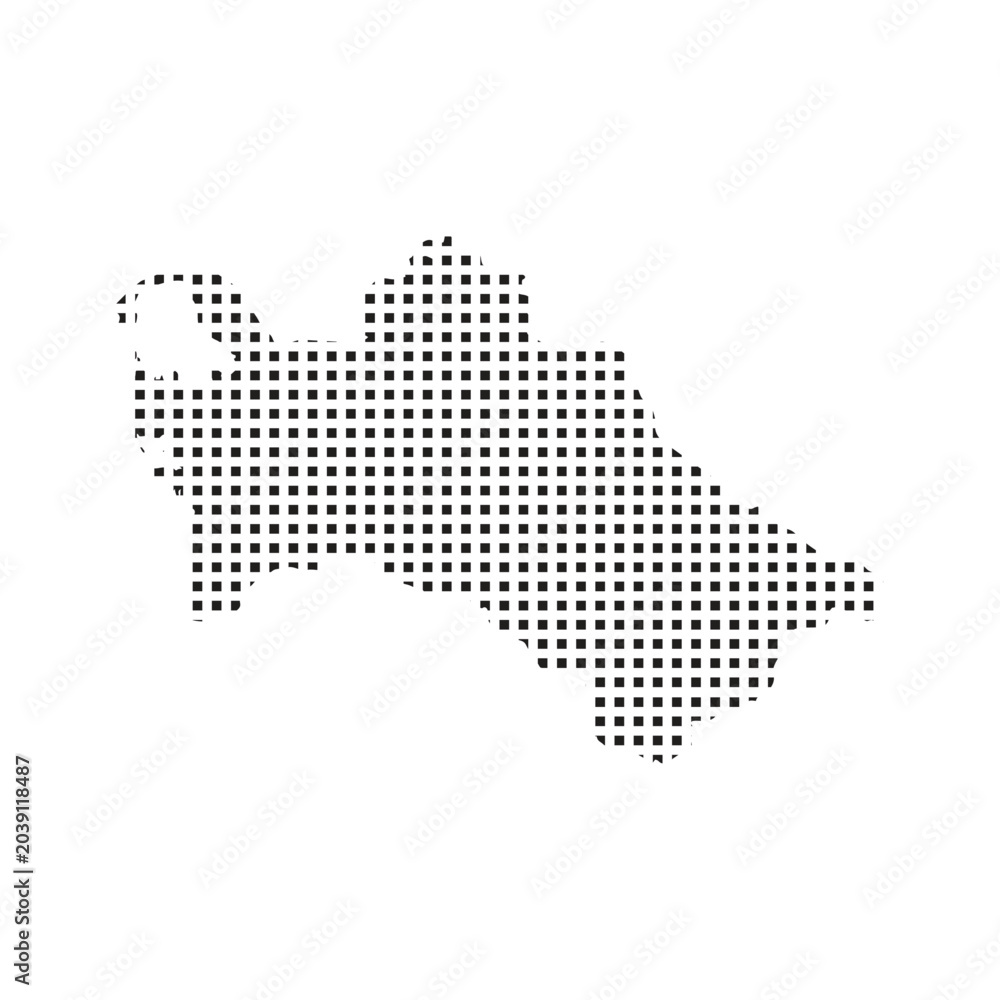 Obraz premium turkmenistan map pixel art Suitable for posters and web icons