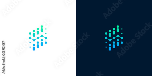 Modern abstract letter S logo design featuring interconnected dots forming a dynamic digital network pattern, ideal for technology, data, or communication branding