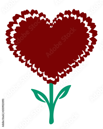 Принти на полотні Clave rojo corazón.