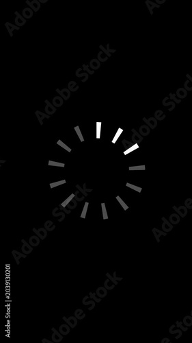 White circular pattern visualizes modern design on black. Circular pattern visualizes abstract and modern themes. Circular pattern enhances visuals with clean aesthetics.