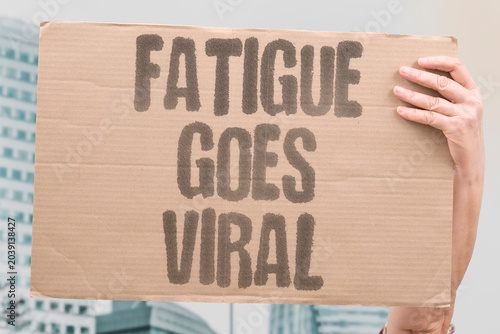 Bild auf Leinwand "Fatigue goes viral" Exhaustion transmits through teams