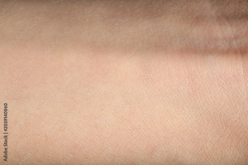 Fototapeta premium Texture of normal skin as background, closeup