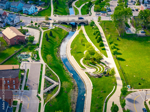 Aerial View of Bee Branch Creek Greenway