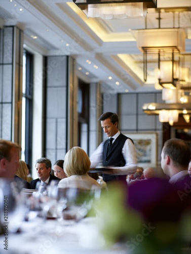 Fine Dining Experience in a Sophisticated Restaurant Atmosphere
