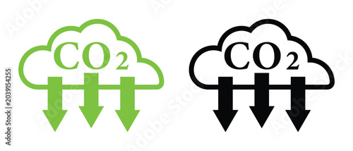 CO2 icon, Carbon Dioxide Icon, Carbon dioxide emission icon, CO2 emission icon,