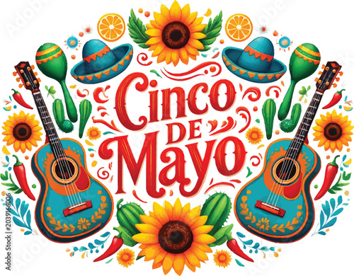 Colors of Fiesta — Vibrant Cinco de Mayo Celebration Elements