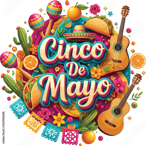 Colors of Fiesta — Vibrant Cinco de Mayo Celebration Elements