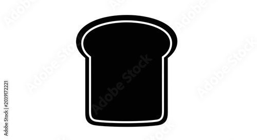 Photos Bread slice icon depicts a staple food item often associated with healthy nutrition, breakfast habits, and culinary preparation in domestic settings