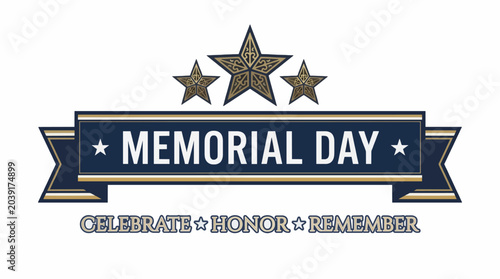 Tableau sur toile Memorial Day Flat Graphic Design Vector Illustration For Commercial Use