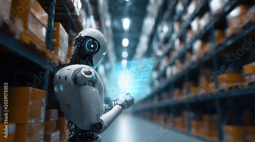 Intelligent Warehouse Robot Using Holographic Tool for Inventory