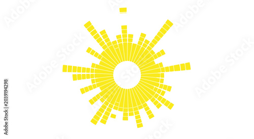 Bild auf Leinwand Bright Yellow Sunburst Light Effect.