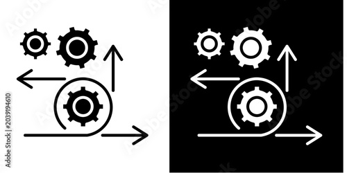 Foto Agility  Icon Set White Glyph Style Collection