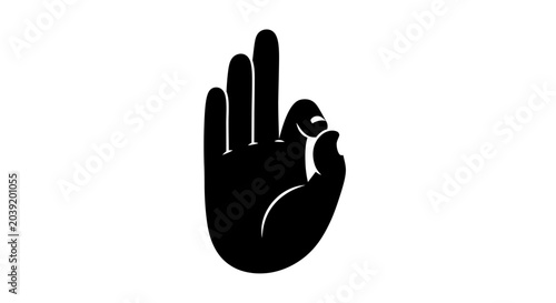 Canvastavla Hand gesture showing the mudra position represents spiritual enlightenment, mindfulness, meditative practice, and the pursuit of inner peace in a traditional cultural and religious context