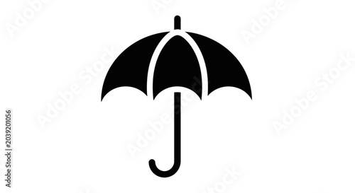 Cuadro en lienzo Umbrella icon serves as a universal symbol for weather protection, rain safety, insurance coverage, and personal shelter during inclement meteorological conditions in various urban environments