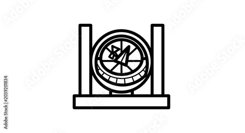 Quadro su tela Stylized Astronomical Clock Icon