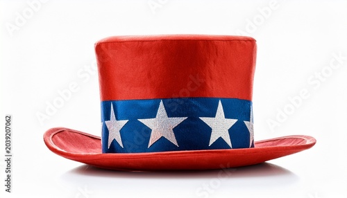 american uncle sam top hat isolated on white background