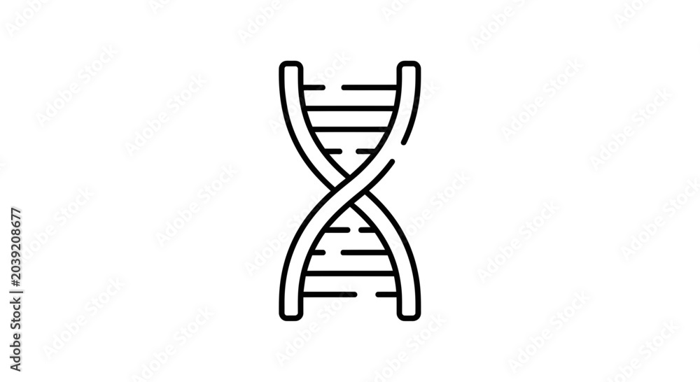 Εκτύπωση καμβά DNA helix icon, genetic code symbol, science and biology concept